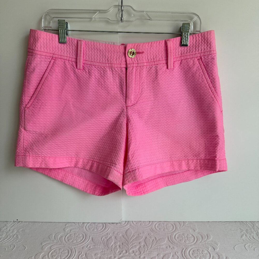 Lilly Pulitzer Hot Pink Cotton Callahan Shorts Size 6